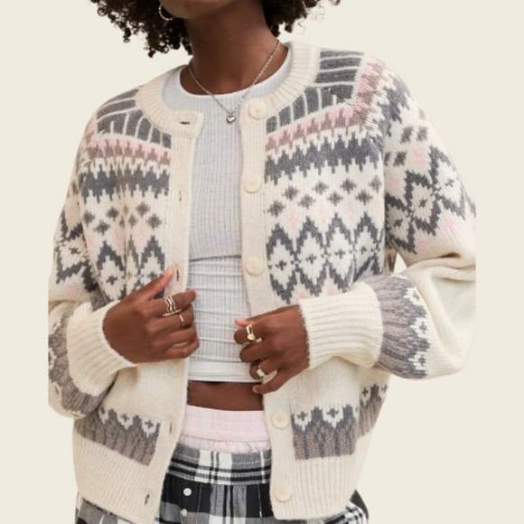 Aerie Classic Cardigan - Natural - Medium - Picture 2 of 6